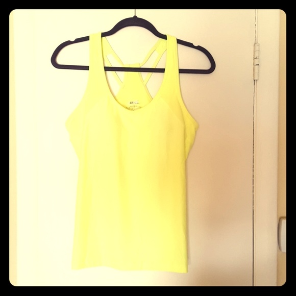 neon yellow workout top